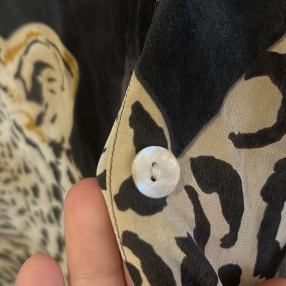 Spiegel Vintage Leopard and Panther blouse size XL - Picture 5 of 15